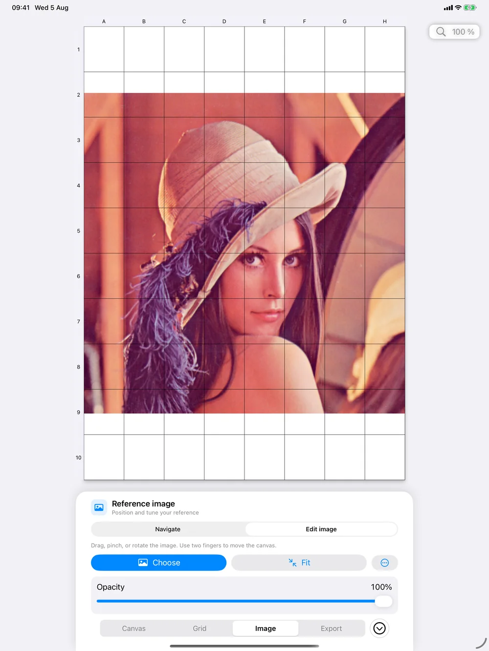 Image inspector on iPad