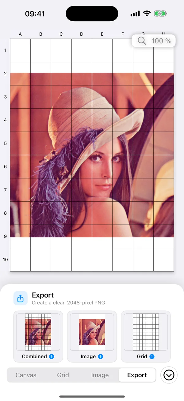 Export inspector on iPhone